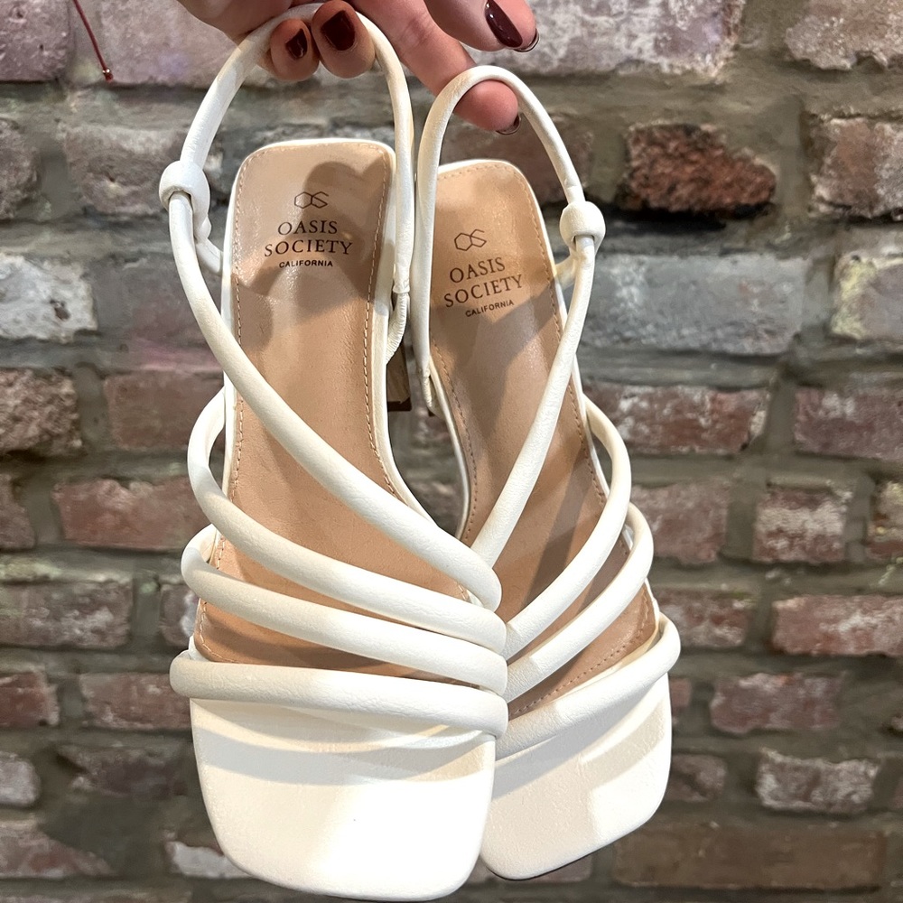 White Strappy Heels